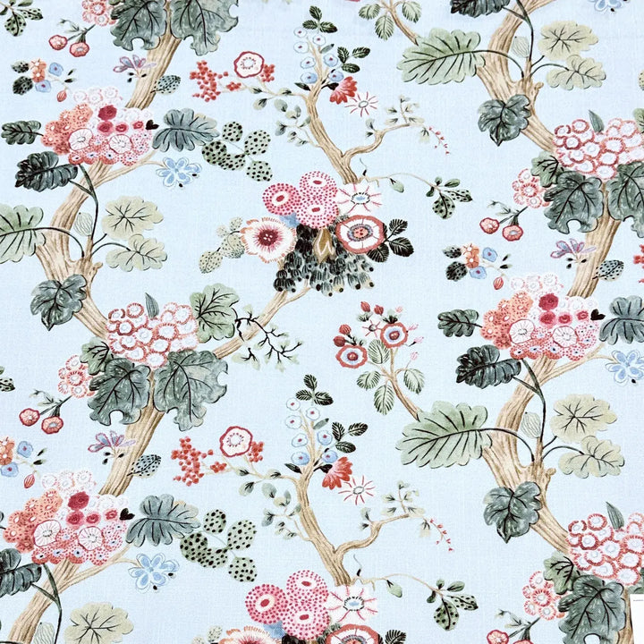 Alice Baby Blue Bloom Garden 100% Cotton Fabric