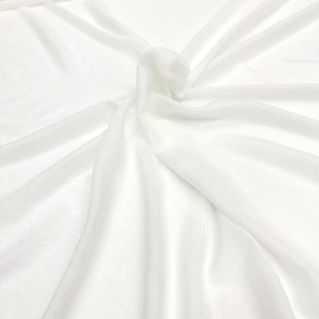 3 YARDS / Ivory Crushed Sheer Voile Fabric