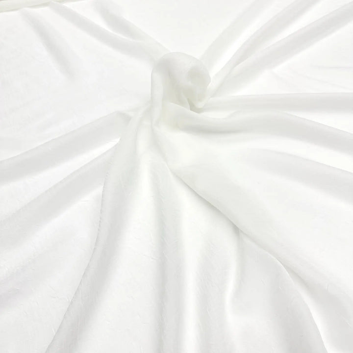 3 YARDS / Ivory Crushed Sheer Voile Fabric