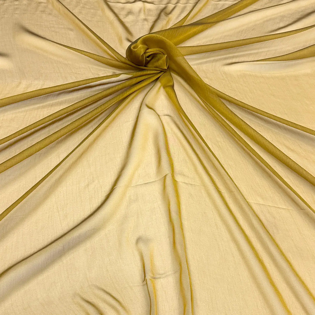 Gray Gold Yellow Iridescent Chiffon Sheer Fabric