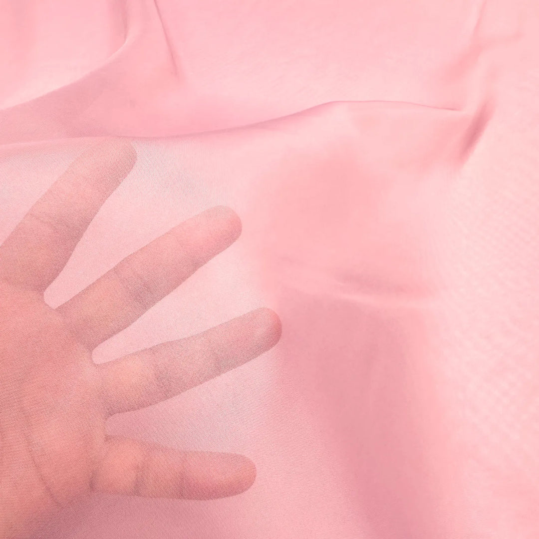 3 YARDS / Crimson Pink Solid Sheer Voile Fabric