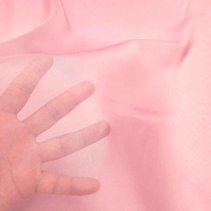 3 YARDS / Crimson Pink Solid Sheer Voile Fabric