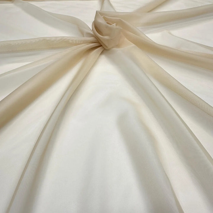 3 YARDS / Light Brown Solid Sheer Voile Fabric