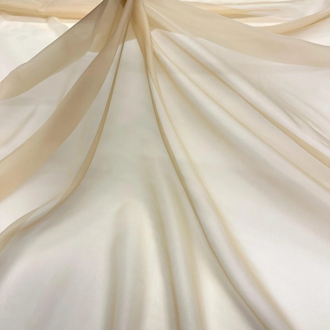 3 YARDS / Light Brown Solid Sheer Voile Fabric