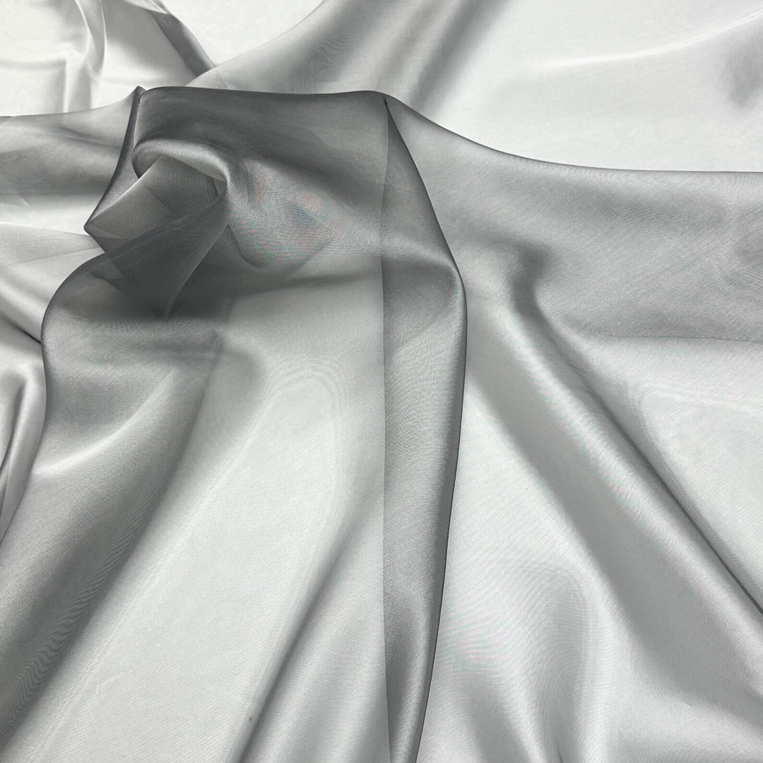 3 YARDS / Gray Solid Chiffon Sheer Fabric