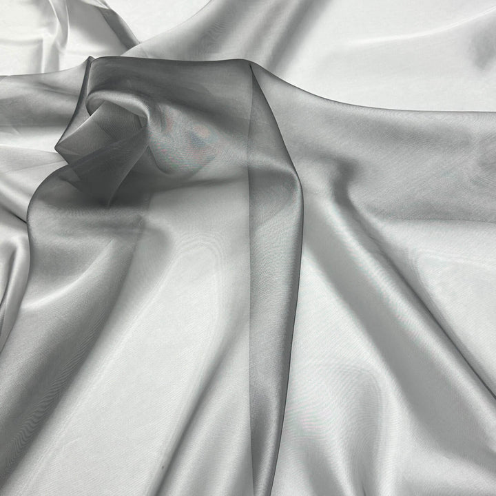 3 YARDS / Gray Solid Chiffon Sheer Fabric