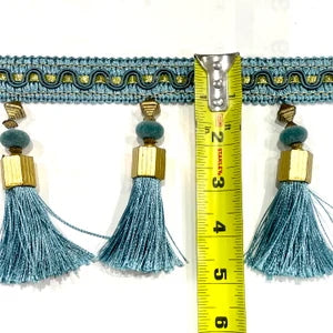 3 YARDS / 8 COLORS / BOLERO Beaded Ball Tassel Fringe Trim