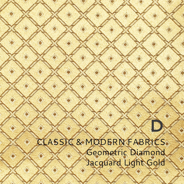 4 YARDS / Gold Geometric Diamond Damask Jacquard Fabric / Drapery, Curtain, Upholstery, Decor, Costume