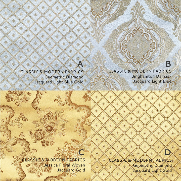 4 YARDS / Gold Geometric Diamond Damask Jacquard Fabric / Drapery, Curtain, Upholstery, Decor, Costume