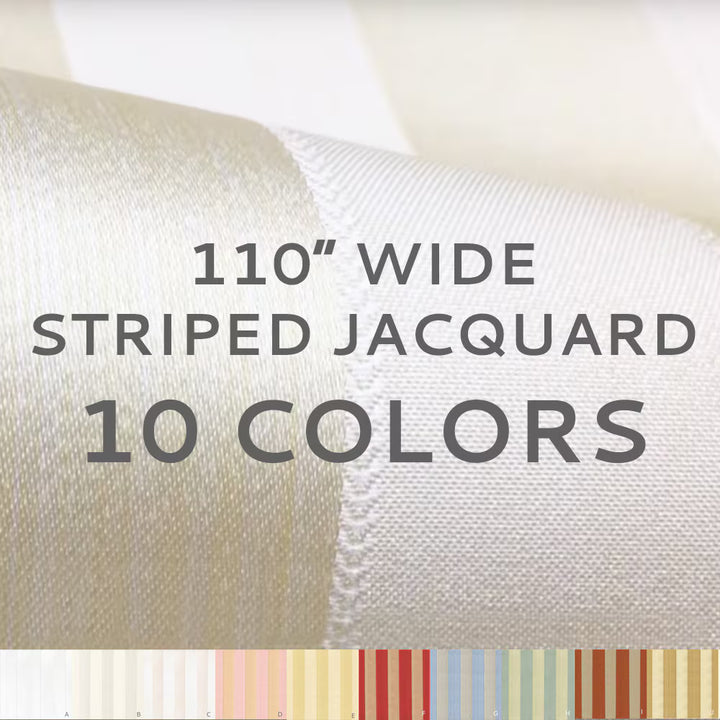 110" Wide STRIPE Soft Sheen Jacquard Fabric | 10 Colors