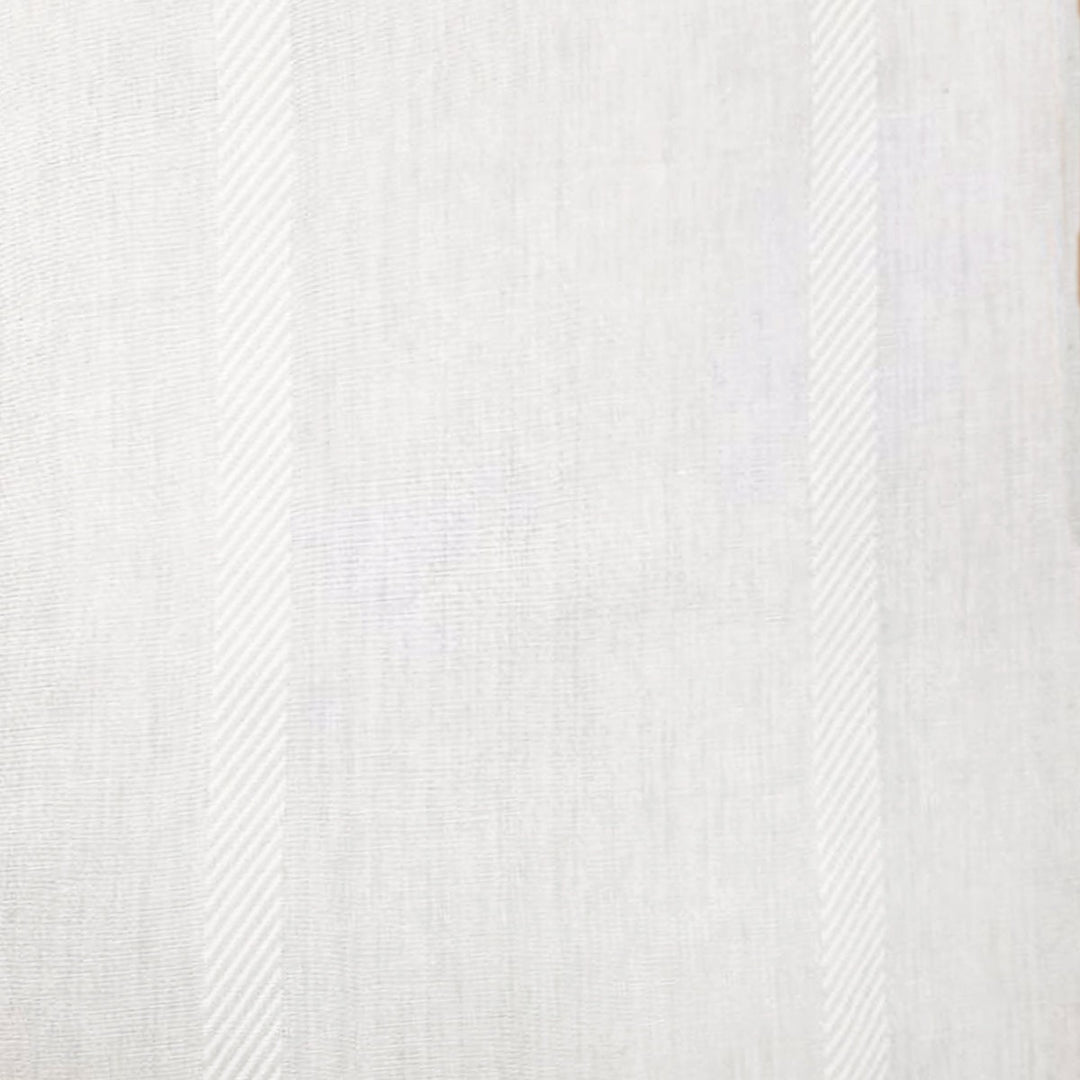 Pure 100% linen fabric Stripe / Ivory Beige Color / Drapery, Curtain, Upholstery, Costume, Apparel /Fabric by the Yard