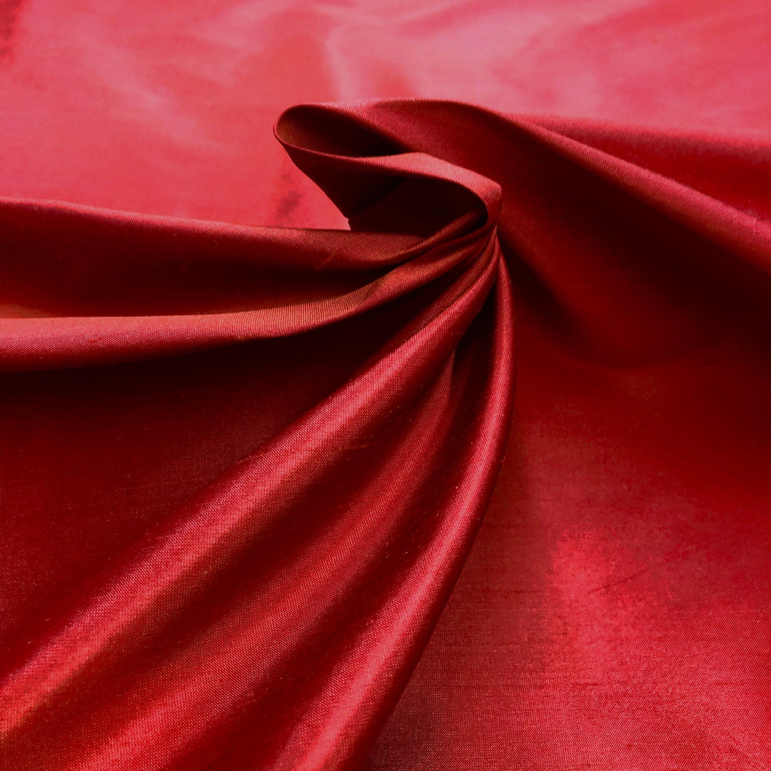 FAUX Silk Deep Burgundy Red Fabric