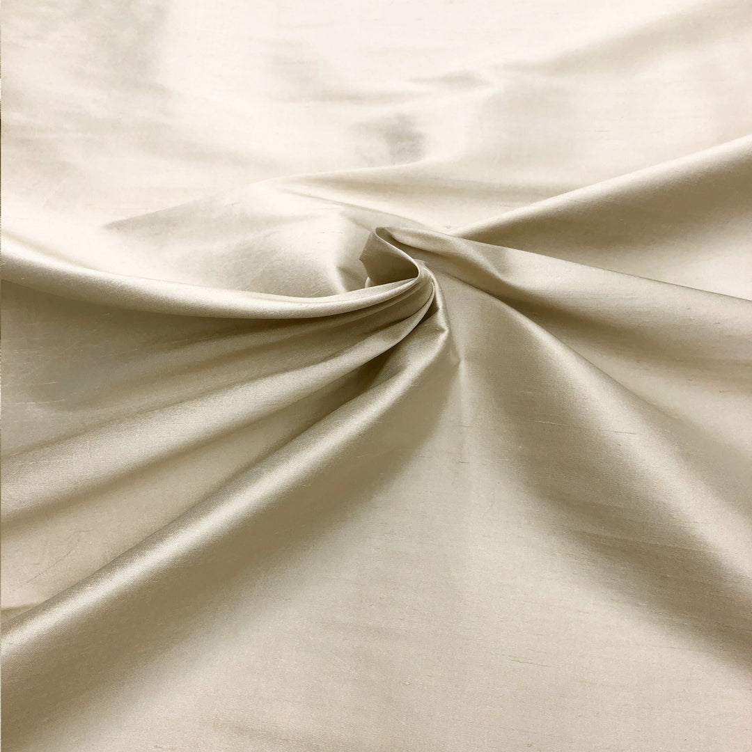 100% Silk Beige Dupioni Fabric/Drapery, Curtain, Upholstery, Pillow / Fabric by the Yard