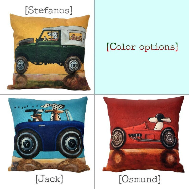FREE SHIPPING / Boho Chic Mid Century Decorative Pillow Cover, Modern Car Design Midcentury Farmhouse Pillowcases, Throw, Accent Pillow