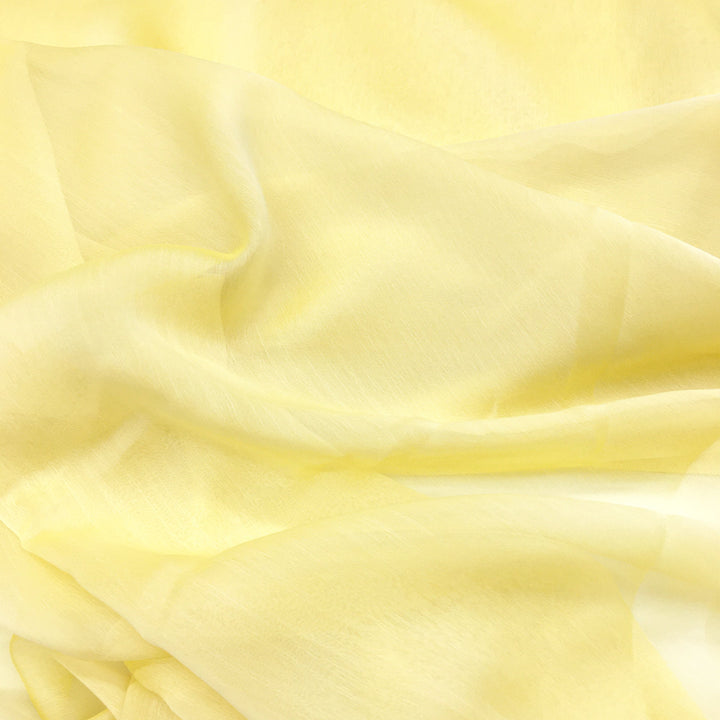 3 COLOR / Bright Yellow Gray Olive Gold Soft Lightweight Silk Georgette Sheer Fabric / Crafts, Wedding, Dresses, Clothing