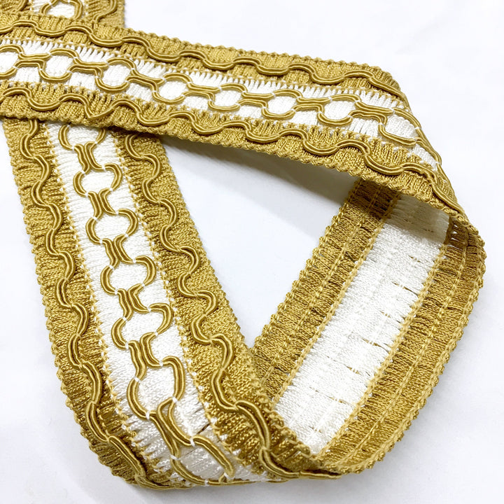 2 STYLES / MAJESTIC 2" Wide Tape Gimp Braid Trim / Drapery, Upholstery, Pillows, Home Decor / By The Yard