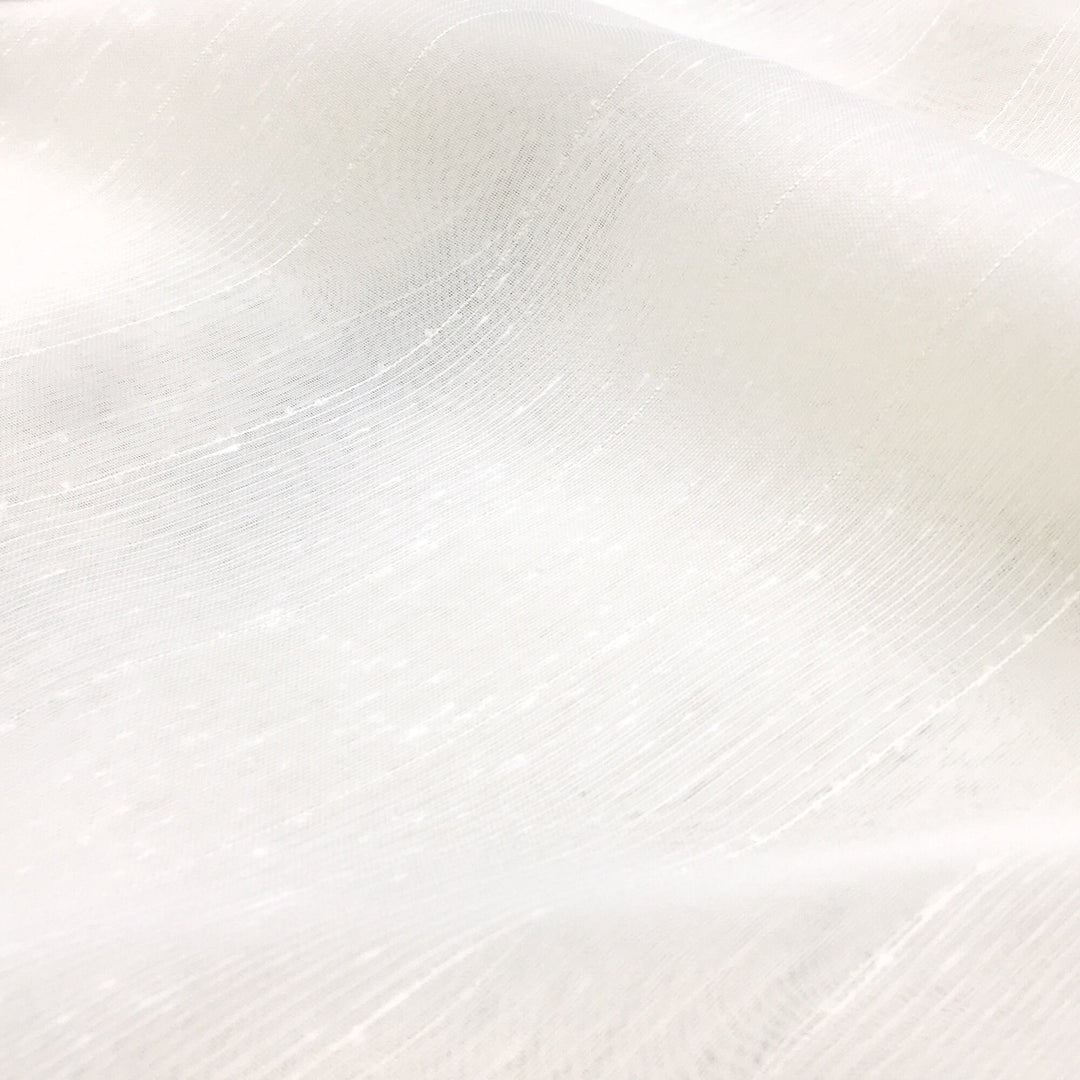 110" Wide Soft Cotton Thin Striped Sheer Fabric / Ivory, Beige / Drapery, Curtain, Wedding, Dress