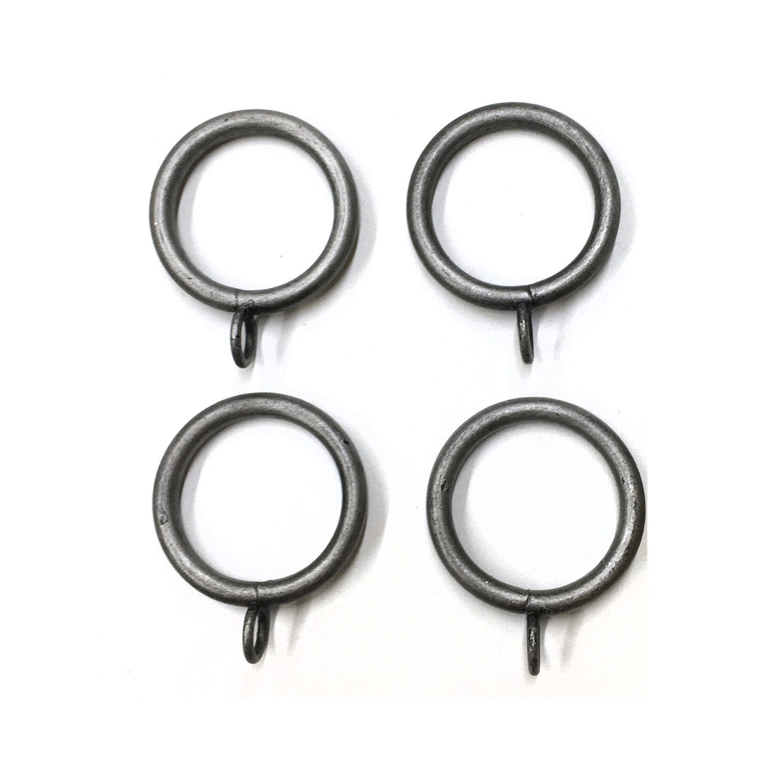 6PC / For 1 Inch Rod / Gray Metal Drapery Ring for 1" Rod / Drapery Curtain Hardware / MATTE GRAY