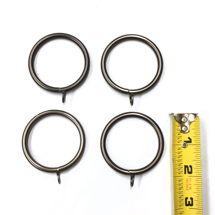 8PC / For 1  3/8 Inch Rod / Drapery Metal Ring for 1 3/8" Rod / Drapery Curtain Hardware / BROWN GRAY