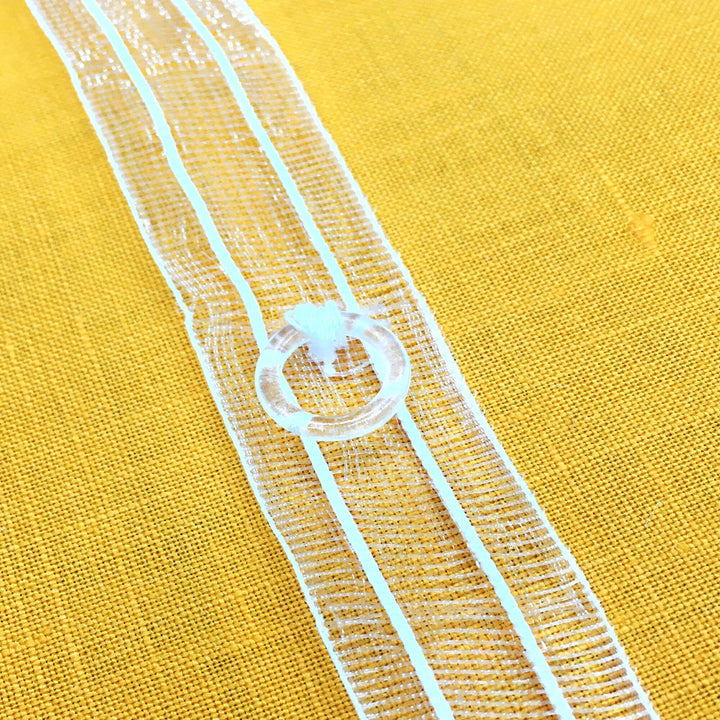 10 YARDS / Austrian Roman Shade Translucent Clear Sewing Tape with Clear Ring