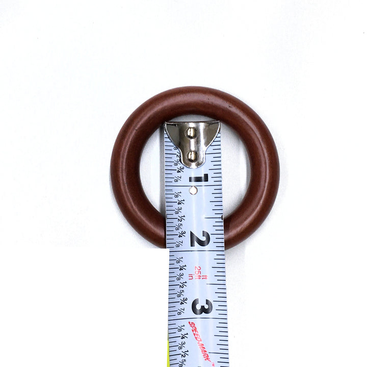 7 PC / 1  3/8 inch Rod / Wood Rod Pole Ring for 1 3/8" Inch Rod / Drapery Curtain Hardware / Mahogany