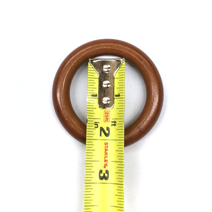 PAIR / 1  3/8 inch Rod / Wood Rod Pole Ring for 1 3/8" Inch Rod / Drapery Curtain Hardware / WALNUT COLOR