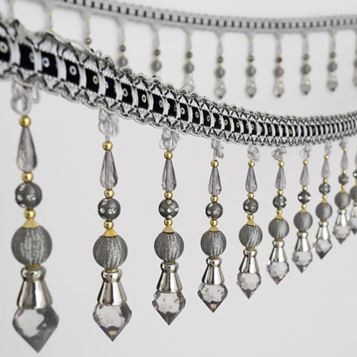 6 Yards / 8 Colors / AARON Beaded Ball Tassel Fringe Trim