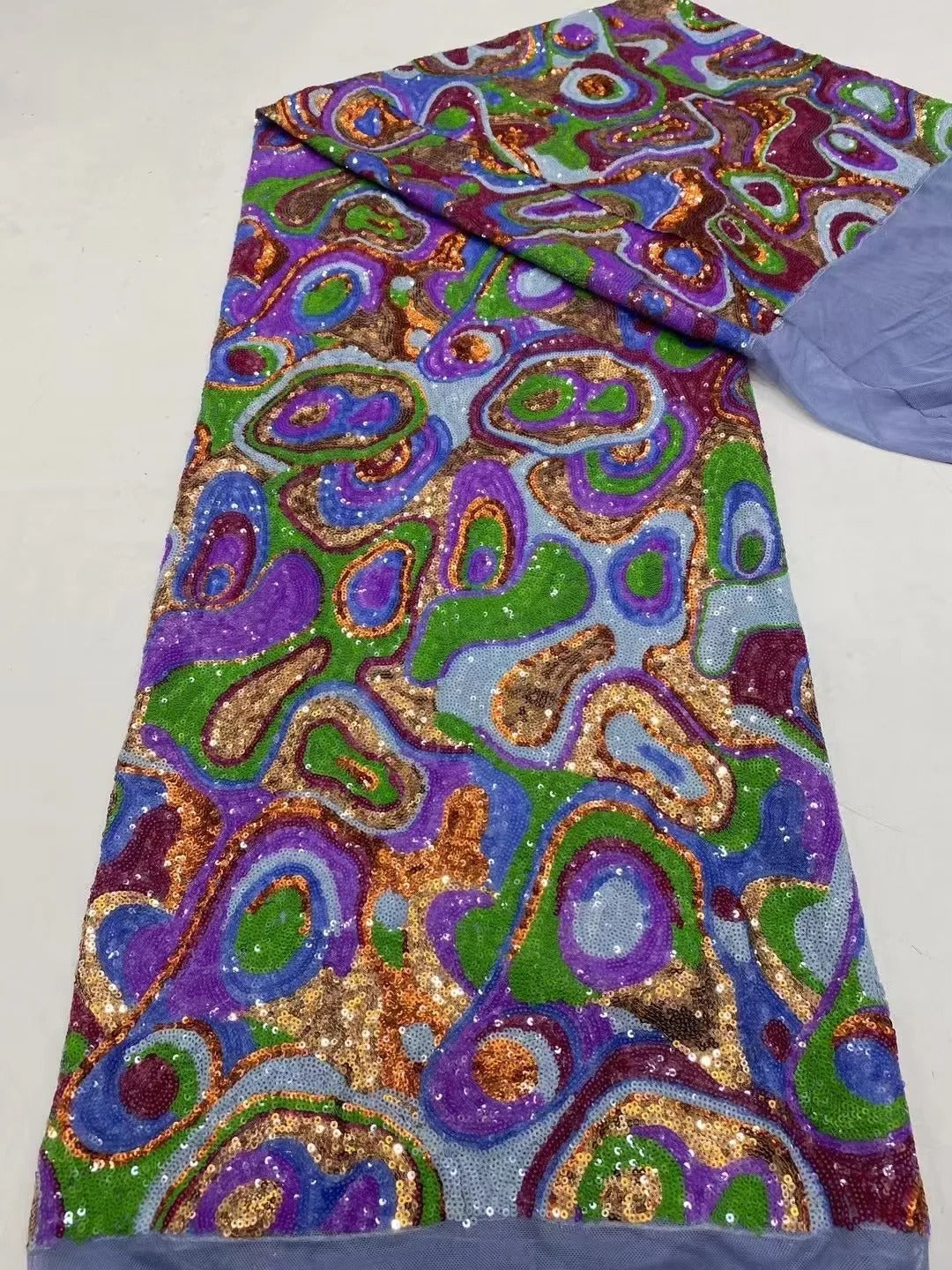 5 YARDS / 17 COLORI / Tessuto per abiti da cerimonia nuziale da sposa in pizzo scintillante con paillettes e perline ricamate Agathe