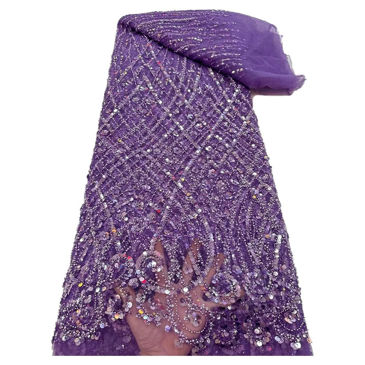 5 YARDS / 9 COLORS / ANUBIS Sequin Beaded Embroidery Glitter Mesh Dress Lace Fabric