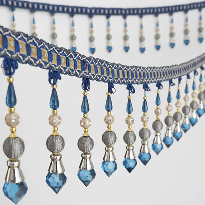 6 Yards / 8 Colors / AARON Beaded Ball Tassel Fringe Trim