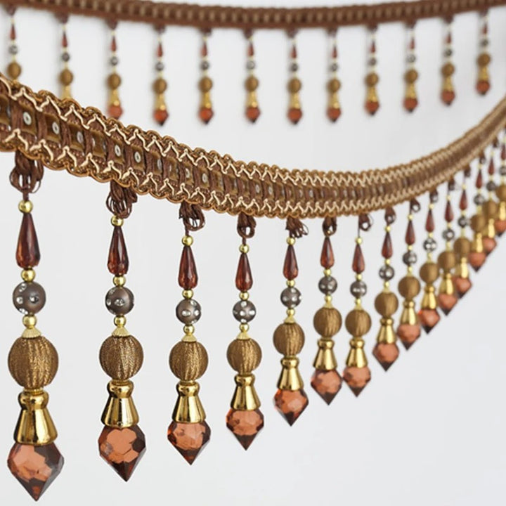 6 Yards / 8 Colors / AARON Beaded Ball Tassel Fringe Trim