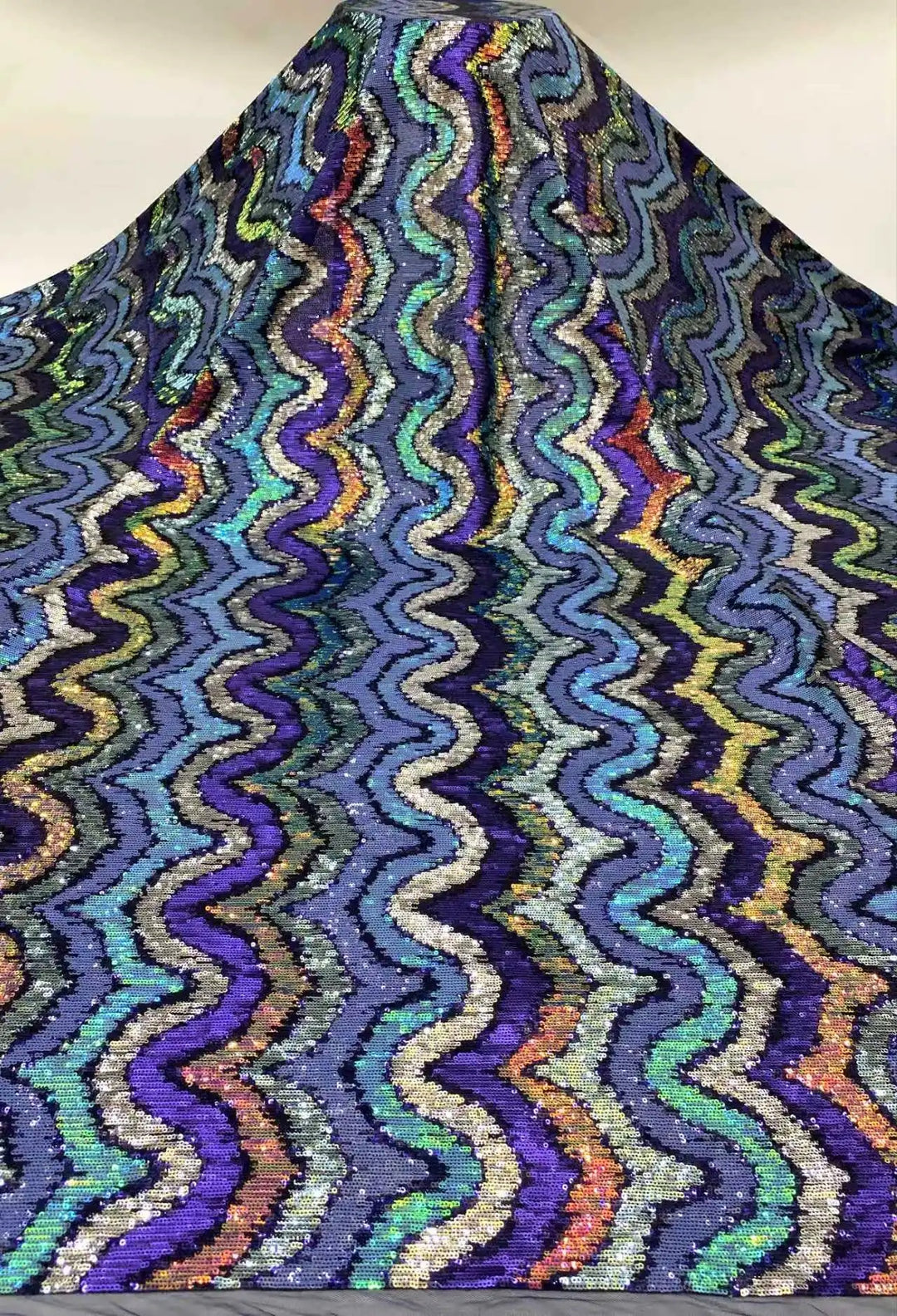 5 YARDS / 5 Colors / Amontelis Muticolor Floral Embroidery Glitter Mesh Lace Wedding Party Dress Fabric