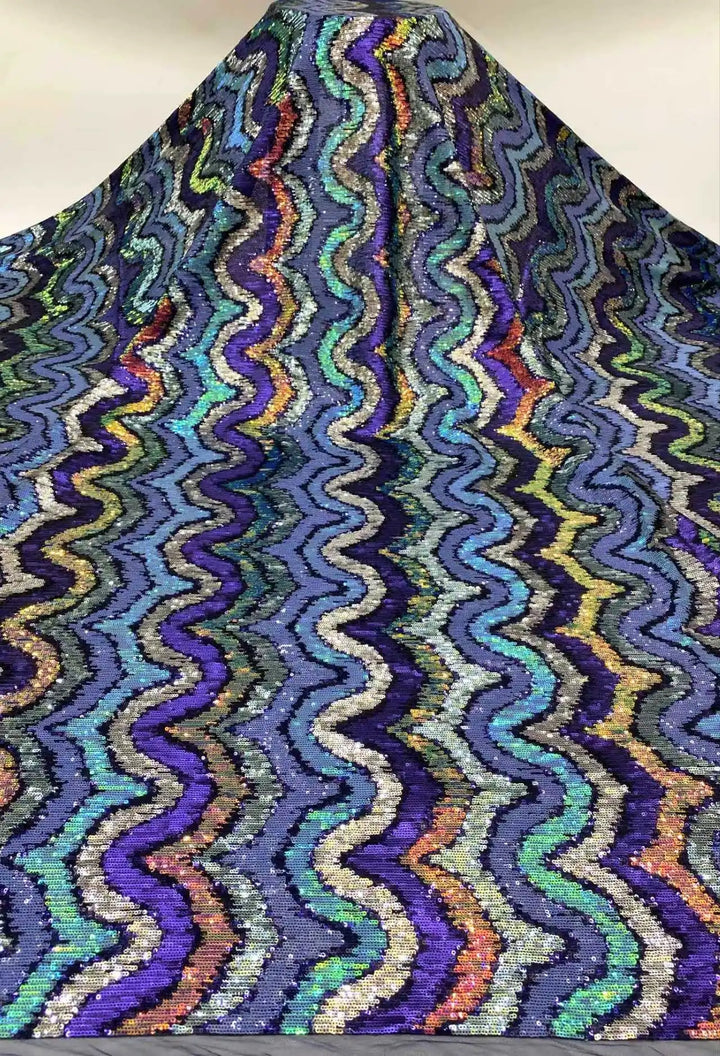5 YARDS / 5 Colors / Amontelis Muticolor Floral Embroidery Glitter Mesh Lace Wedding Party Dress Fabric