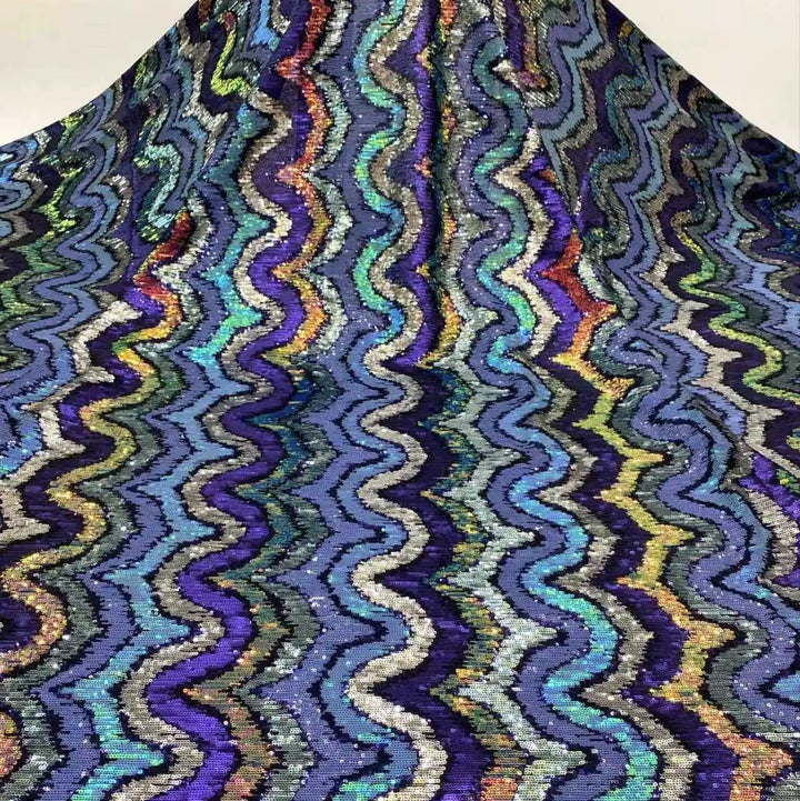 5 YARDS / 5 Colors / Amontelis Muticolor Floral Embroidery Glitter Mesh Lace Wedding Party Dress Fabric
