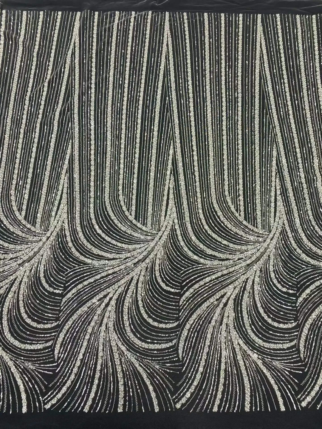 5 YARDS / 8 colors / Glaciers Abstract Beaded Mesh Ground Glitter Embroidery Mesh Lace Fabric