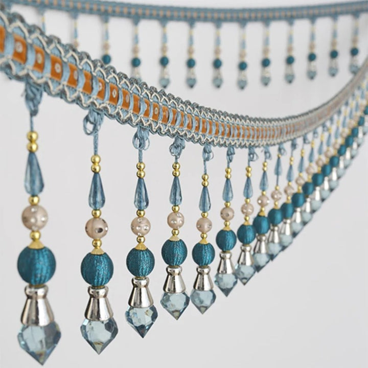 6 Yards / 8 Colors / AARON Beaded Ball Tassel Fringe Trim