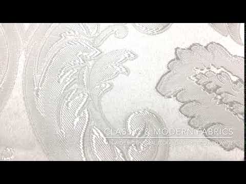 White floral damask jacquard video