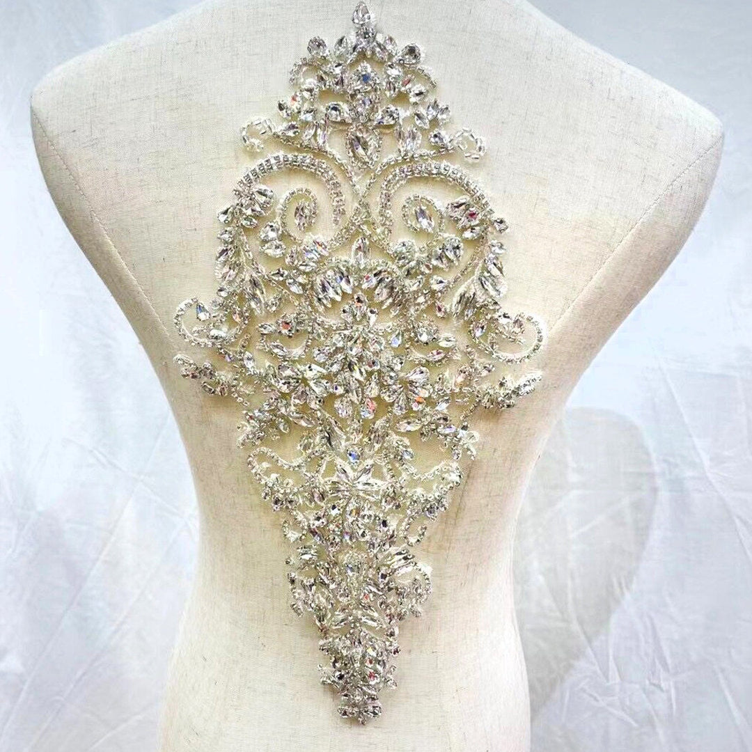 Bridal Wedding Party Rhinestone Crystal Beaded Sequin Glitter Full