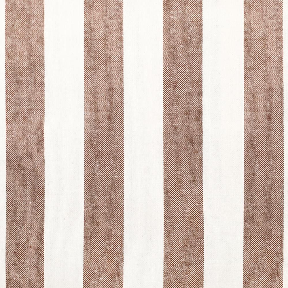 Brown White Stripe Cotton Fabric -Classic Modern Fabrics
