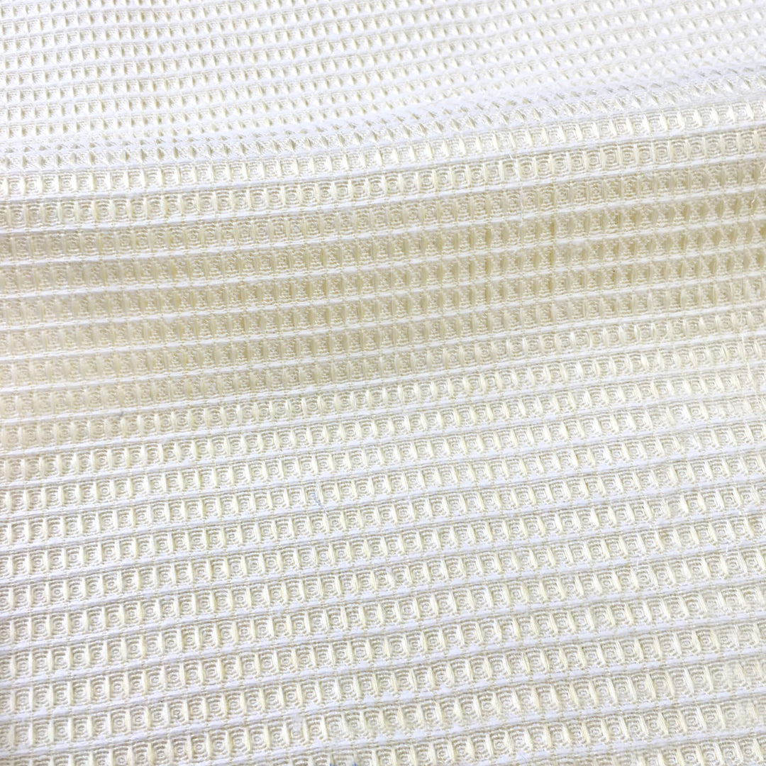 108" Wide BARI Beige Ivory Geometric Small Square Jacquard Fabric - Classic & Modern