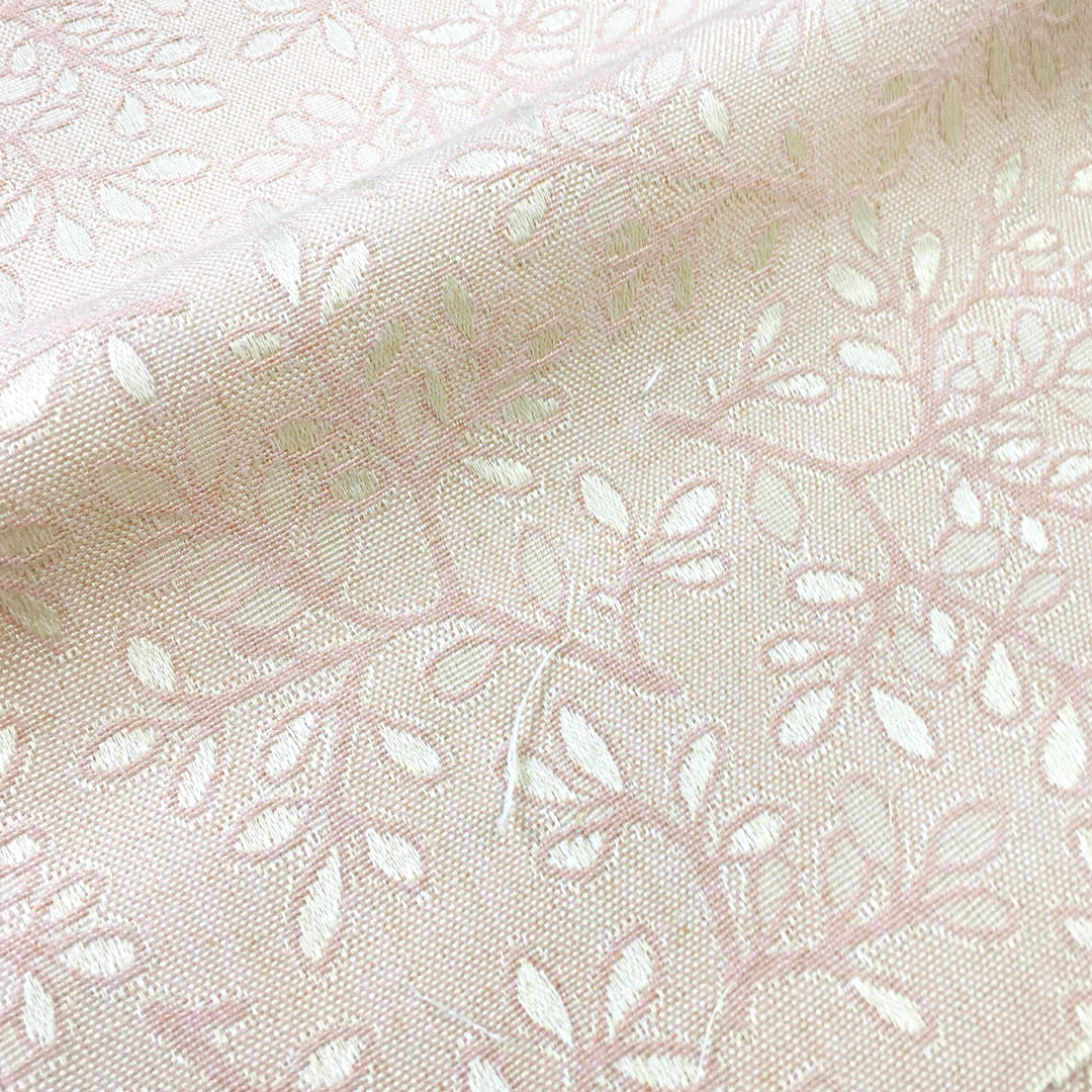 108" Wide FLEUR Beige Pink Textured Floral Jacquard Fabric - Classic & Modern