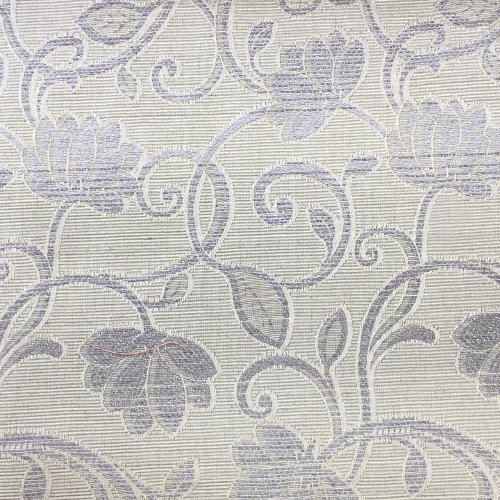 108" Wide PRESTIGE Beige Gray Textured Floral Jacquard Fabric - Classic Modern Fabrics