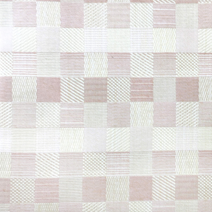 108" Wide TURIN Pink Beige Geometric Plaid Jacquard Fabric - Classic Modern Fabrics