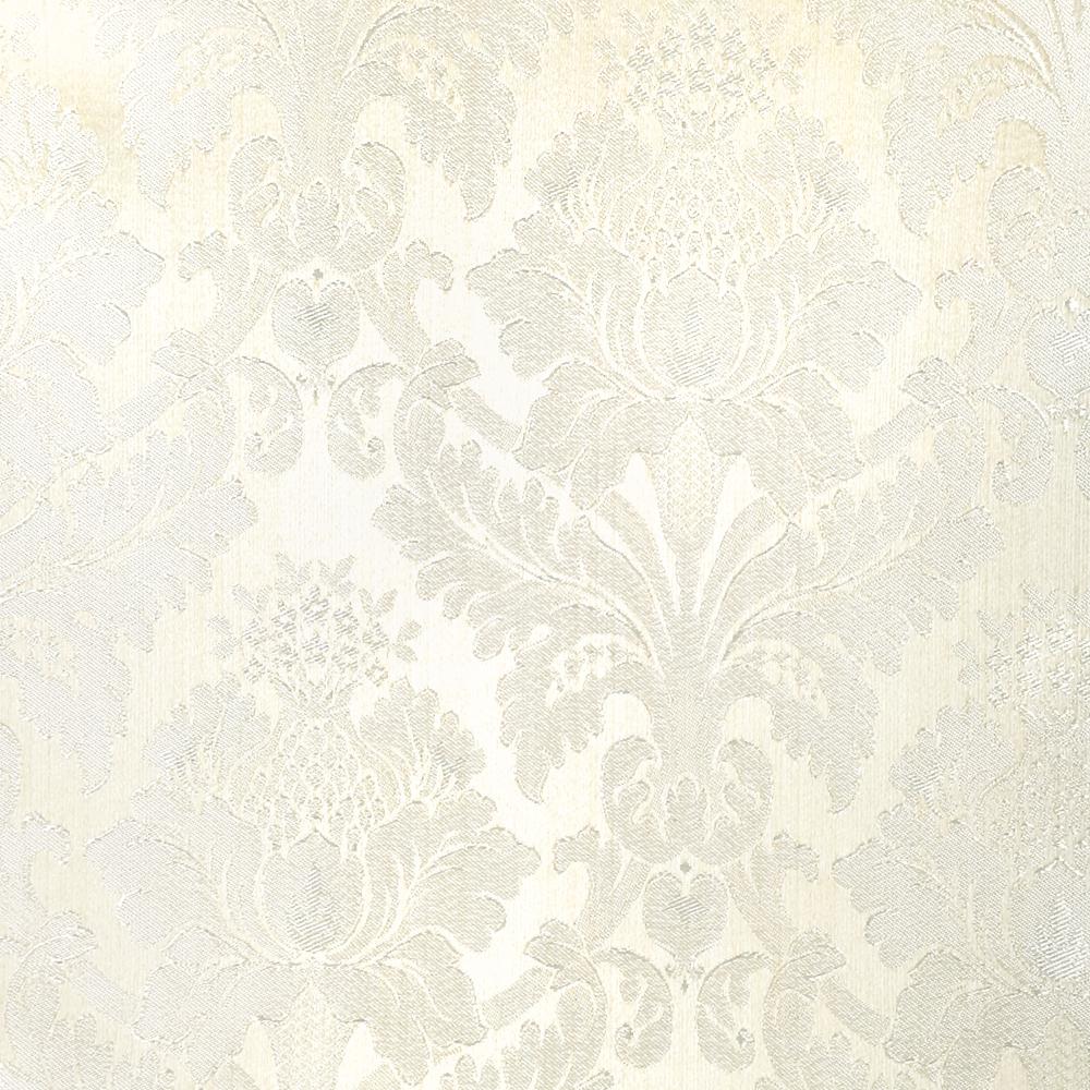 110" Wide Ivory Damask Soft Sheen Jacquard Fabric - Classic Modern Fabrics