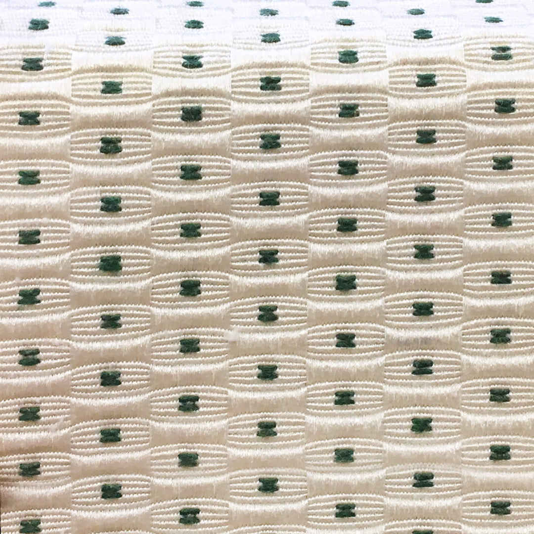 110" Wide Maison Beige Green Geometric Dots Woven Jacquard Brocade Fabric - Classic & Modern