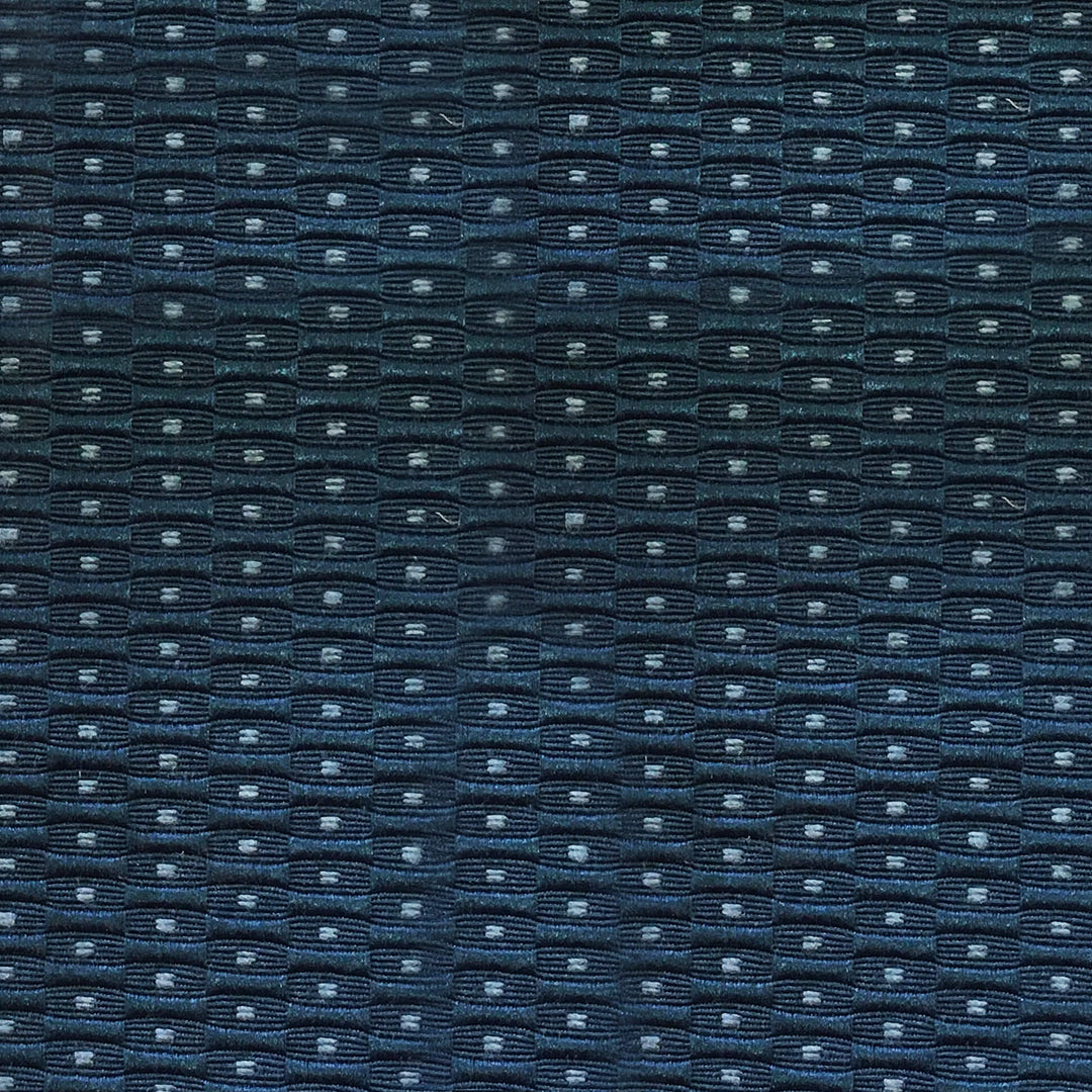 110" Wide Maison Peacock Blue Geometric Dots Woven Jacquard Brocade Fabric - Classic & Modern