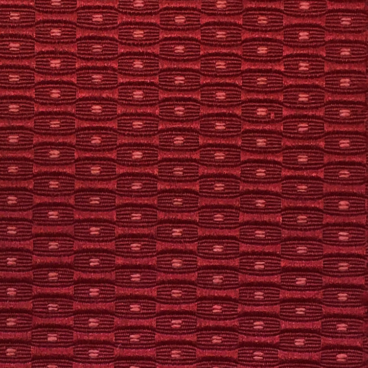 110" Wide Maison Red Burgundy Geometric Dots Woven Jacquard Brocade Fabric - Classic & Modern