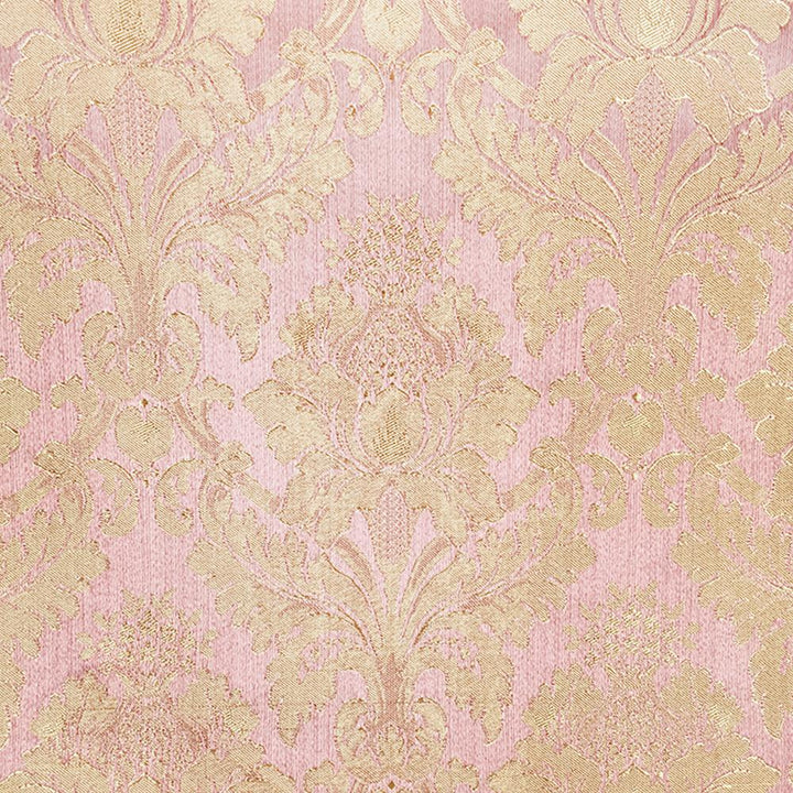 110" Wide Pink Gold Damask Soft Sheen Jacquard Fabric - Classic Modern Fabrics