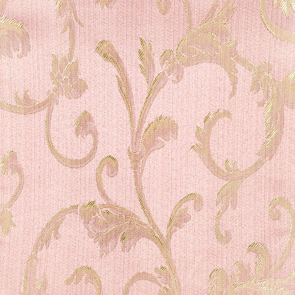 110" Wide Pink Gold Scroll Floral Soft Sheen Jacquard Fabric - Classic Modern Fabrics