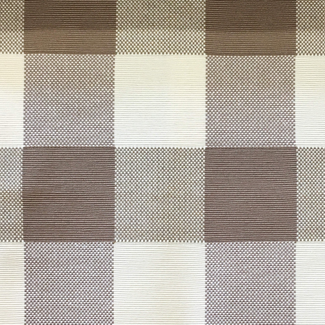 110" Wide Raven Brown Large Plaid Check Woven Jacquard Fabric - Classic & Modern